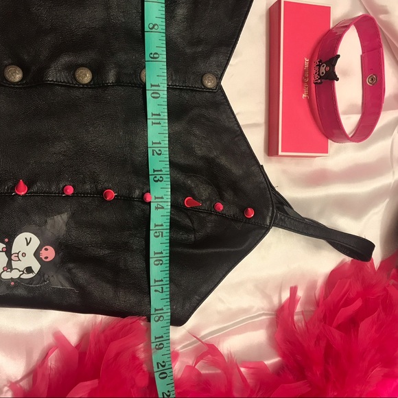 Adorable vintage genuine leather studded kuromi corset and chocker 💖 - Picture 9 of 11